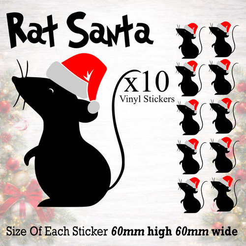 Christmas rat santa wine - rat,