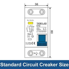 MCB RCCB RCD Type/ A/AC RCBO