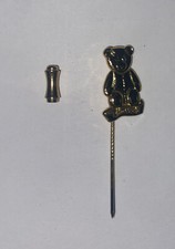 HARROD’S Teddy Bear Stickpin Lapel Brooch Gold-Tone Knightsbridge • Ledbury •