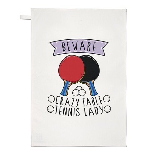 Beware crazy table tennis lady - table,