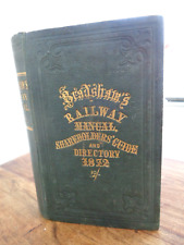 1872 BRADSHAW RAILWAY MANUAL OFFICIAL DIRECTORY 2 MAPS Bradshaw's Steam train
