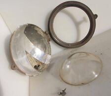 Vintage Iron Ship Lamp Bulkhead Cabin Light Old Glass Dome PROJECT