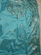 Gorgeous Turquoise Sari Made