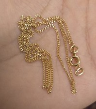 18ct Gold Curb Chain 18" 45cm