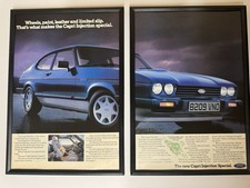 FRAMED 1984 Mk3 Ford Capri 2.8i Injection Special Magazine Advert Poster Retro