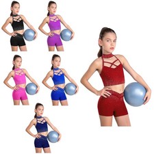 Kids Girls Suit Gymnastics Set