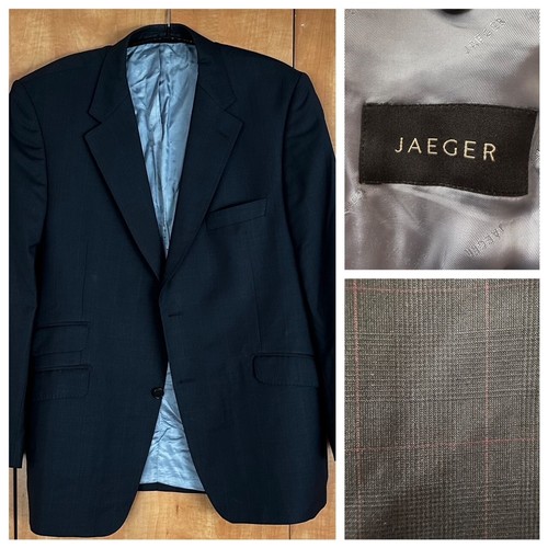 Jaeger navy blue fine check - navy,