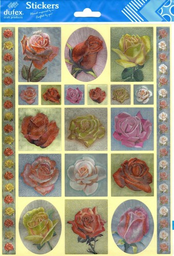Dufex foil stickers roses - foil,