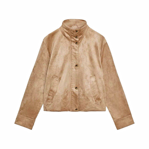 Women beige button front - women’s, button-front