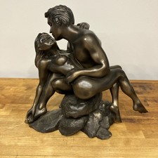 The Leonardo Collection Bronze Effect “The Naked Embrace” Man And Lady Figurine
