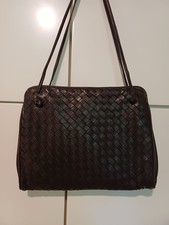 BOTTEGA VENETA Brown Intrecciato Leather Shoulder Bag – Vintage, Genuine Leather