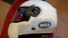 Bell SRT Modular Motorcycle Helmet Flip Front White Medium