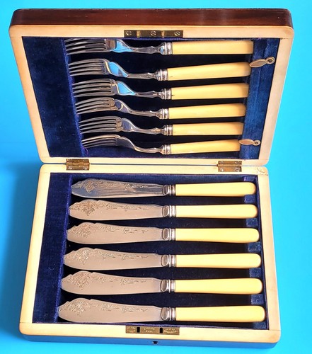 Vintage set fish knives - vintage,