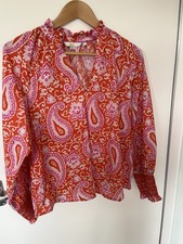 Women’s Boden Long Sleeve Patterned Blouse Size 10