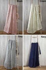 Modern Chunky Cable Knit Throw