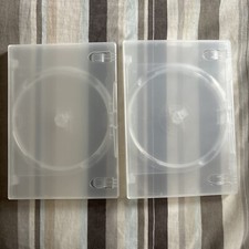 2 x Empty Double DVD , CD Cases Clear, FREE ? POST