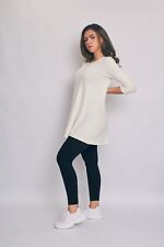 Women's Fashion 3/4 Sleeve JERSEY winter Plain Long Casual TOP Plus Sizes 8-26