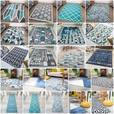 Modern Teal Rug | Cheap Rugs