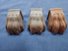 3 ANTIQUE METAL FURNITURE CLAW