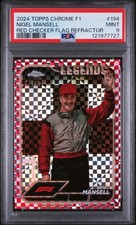 2024 Topps Chrome F1 Nigel Mansell Red Checker /5 #194 PSA 9 Mint