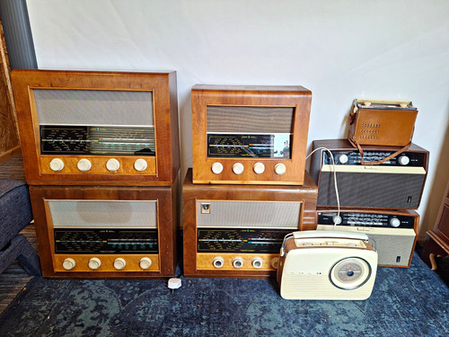 Vintage valve and - and, transistor