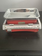 Tower Kitchen Weighing Scales – Beam Balance, Red, Metal, Collectable, Vintage