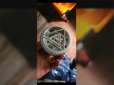 Iron man Arc Reactor, MK6, 3D Printed, Unofficial PLA Bambu A1 BLACK Sanded
