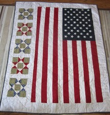 Usa handmade throw quilt - handmade,