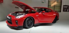 Nissan GT-R R35 3.8 V6 Red 2017 Detailed Burago Diecast 1:24 Scale Model Car