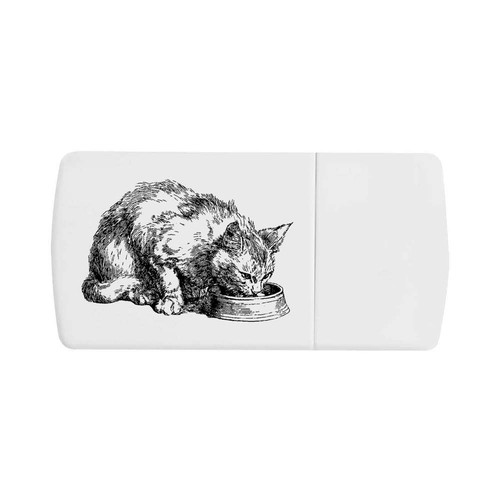 Cat eating pill box - 'cat,