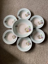 VINTAGE DESERT BOWL SET- CRINOLINE LADIES -  British Anchor Make 