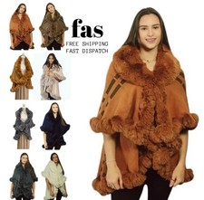 Womens Soft Layered Poncho