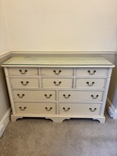 Laura Ashley Vintage White Solid Wood Chest of Drawers