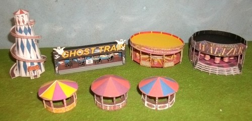 Fairground set card models - fairground,