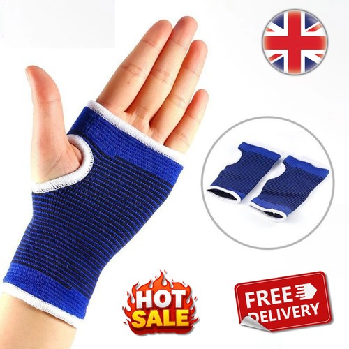Blue elasticated palm wrist - blue,