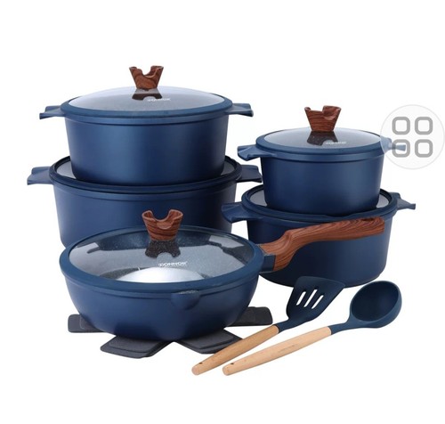 Piece blue granite - 15-piece,