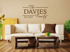 PERSONALISED Family Wall Quote, Wall Art Sticker, Modern Vinyl Transfer decal