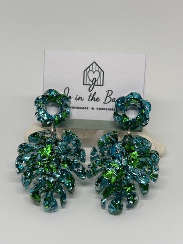Hand made drop dangle - dangle, resin