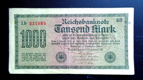 Reichsbanknote 1000 mark - mark,, from