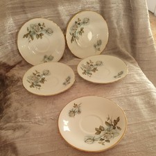 5 x  DELPHINE CHINA TEA SAUCER