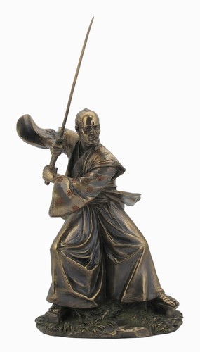 Samurai bronze figurine cm - samurai,