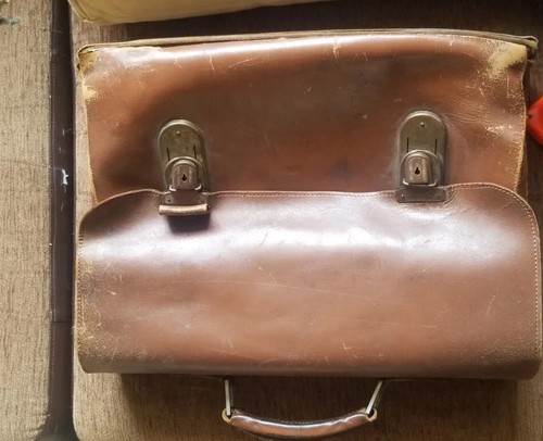 Vintage leather satchel - vintage,