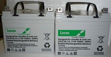 2 x Lucas 12V 34AH (33AH 35AH) AGM/GEL MOBILITY SCOOTER & WHEELCHAIR BATTERIES