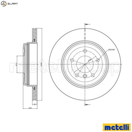 Brake disc 0815c - for, bmw