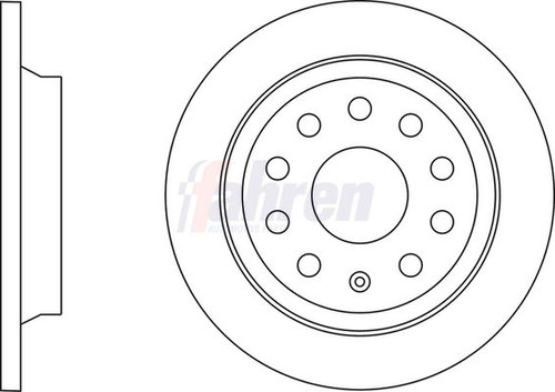 Rear brake disc for audi - 2x,