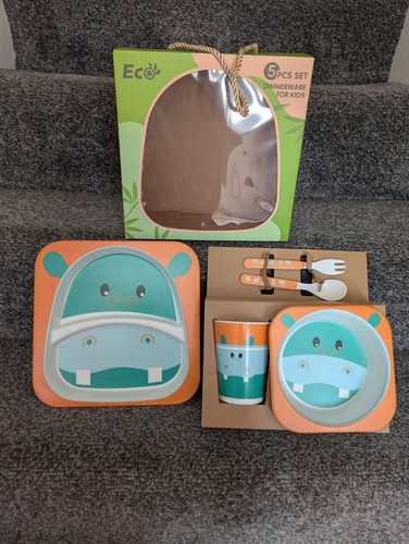 Kids bamboo dinnerware pcs - kids, 5