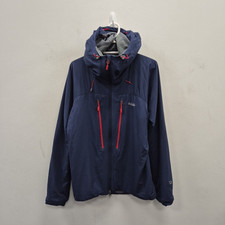 Rab Vapour Rise Pertex Stretch Fleece Blue Hoody Hooded Jacket Size Small Men's