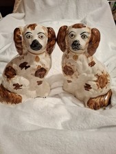 Staffordshire "Wally Dogs"Vintage Pair 20 cm Tall
