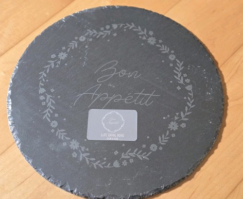 Round slate serving - round,
