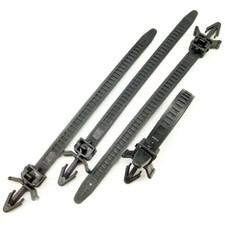 50x Cable Ties Kit Car Trailer Zip Tie Wrap Push Rivet Clip Wiring Loom Harness